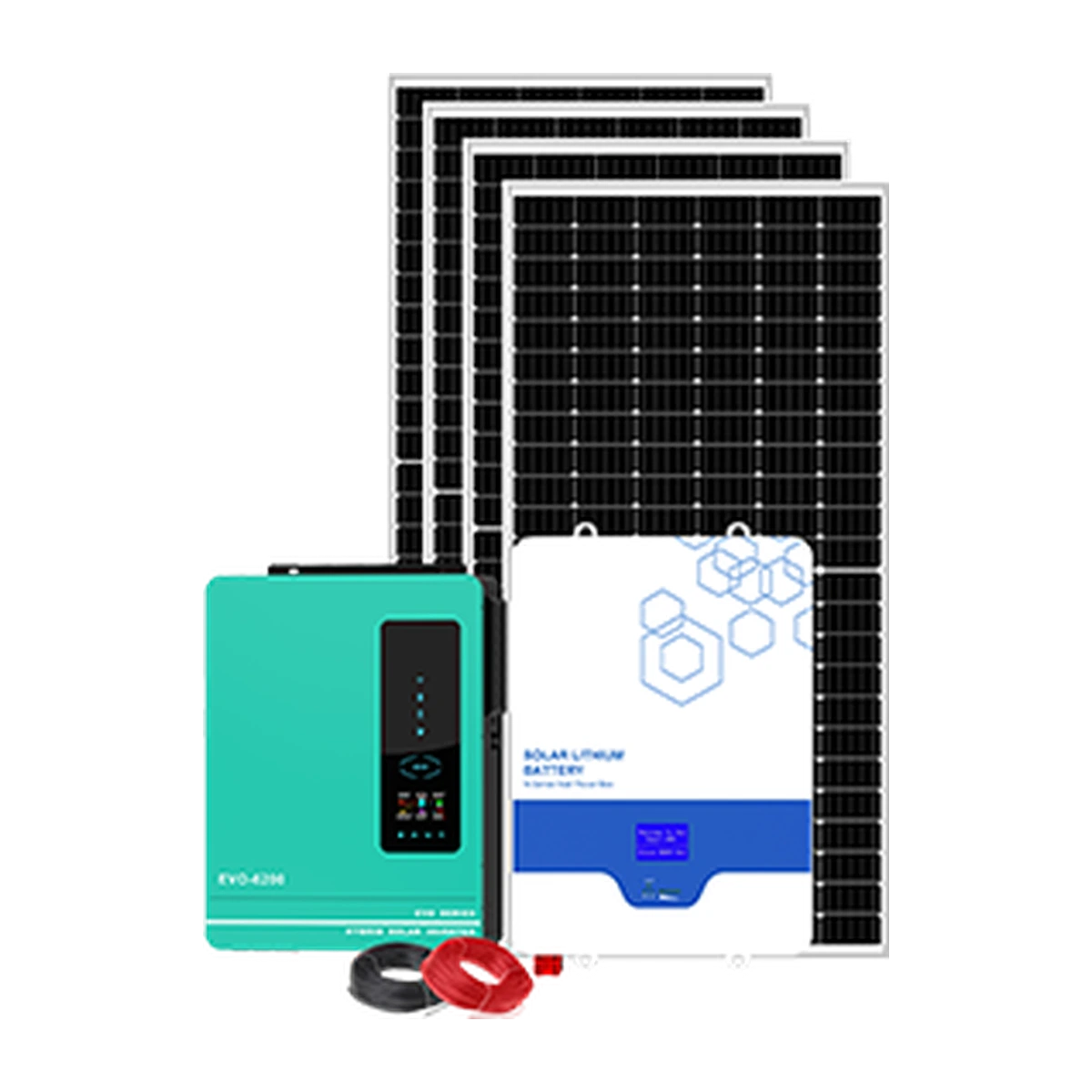 Off-grid Home Solar Power System 4-10kw Lithium Battery product photo