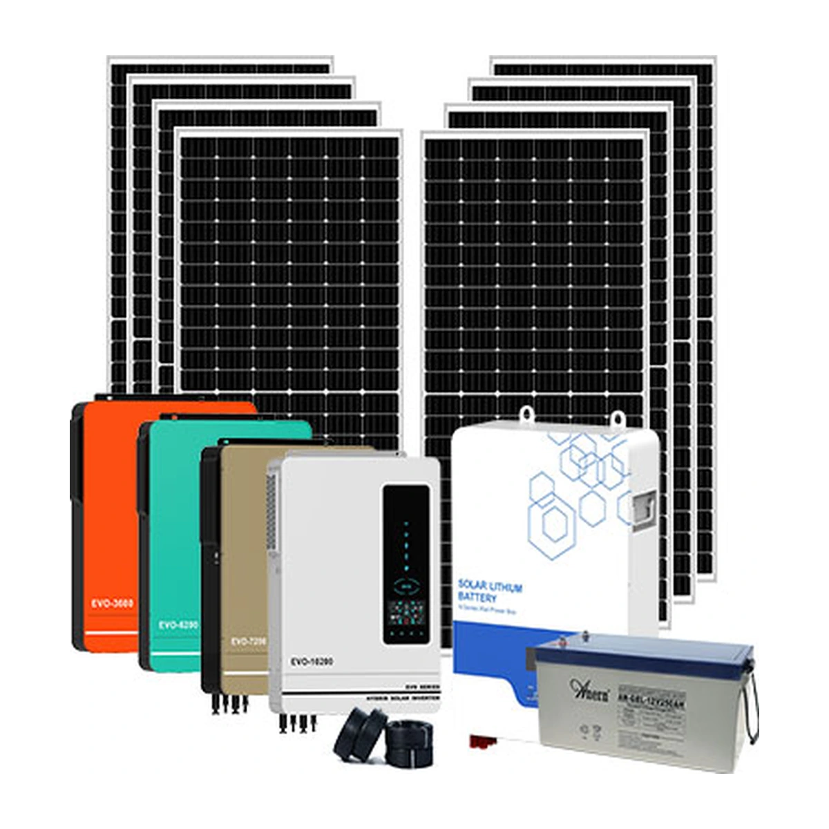 Off-grid Home Solar Power System 4-10kw Lithium Battery product photo